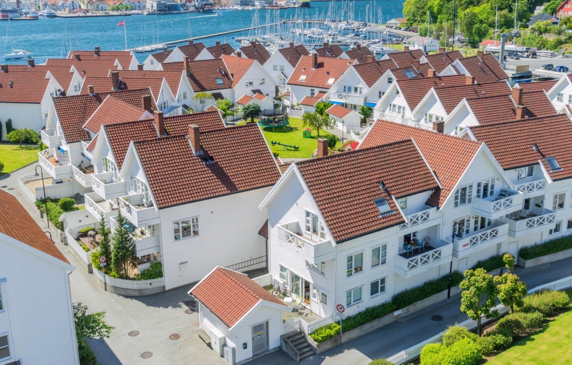 Wooden houses by the coast